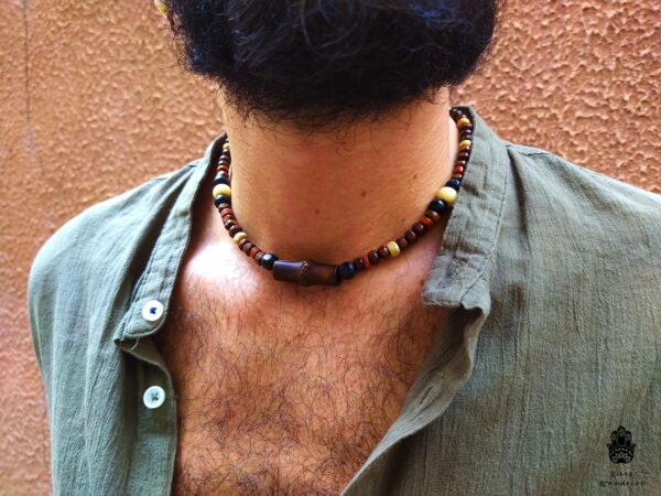 Men's Surfer Hawaiian Necklace | Wood bamboo Surf necklace