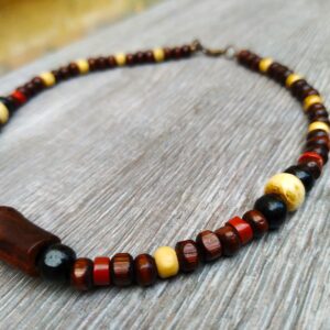 Men's Surfer Hawaiian Necklace | Wood bamboo Surf necklace