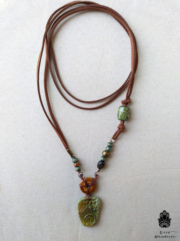 Tribal Leather Necklace for Men