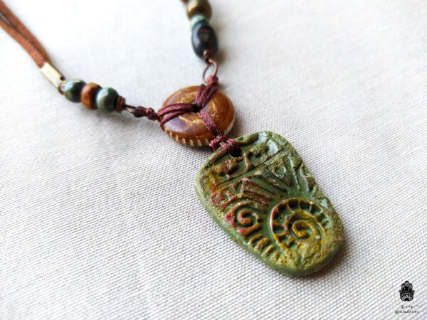 Tribal Maori Leather Necklace Boho Surfer Necklace Handmade Boho hippie jewelry