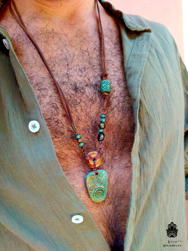 Tribal Leather Maori Necklace for Men