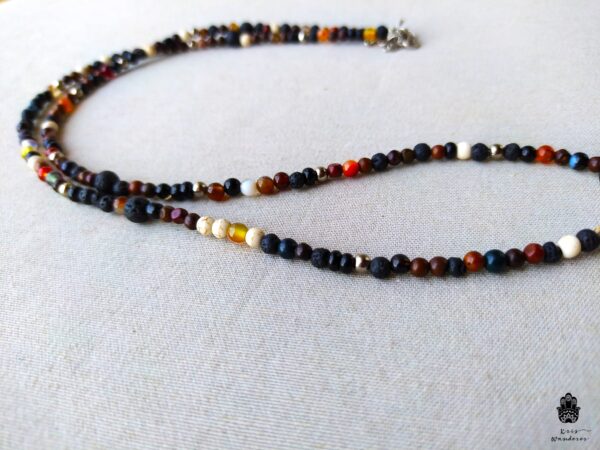 lava stones necklace men handmade boho hippie jewelry wanderjewellery by kriswanderer