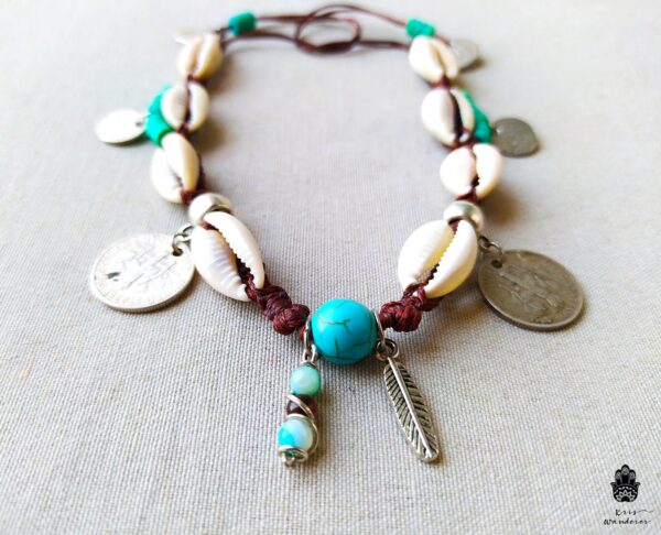 Boho Cowrie Shell Anklet-Choker Necklace handmade boho hippie jewelry wanderjewellery kriswanderer
