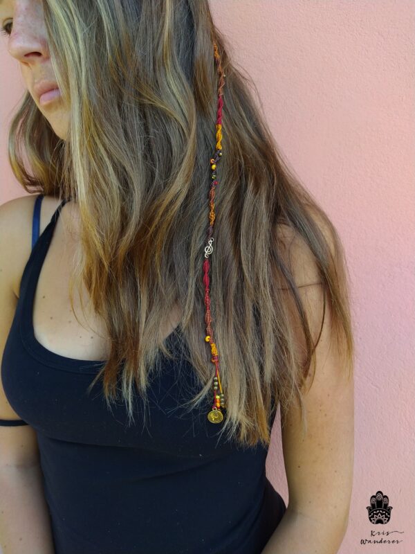 Colorful hair wrap clip in extension