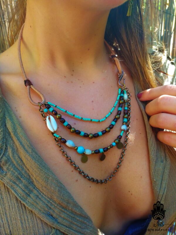 multi layer exotic necklace