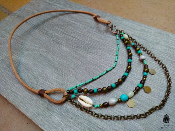 multi layer exotic necklace