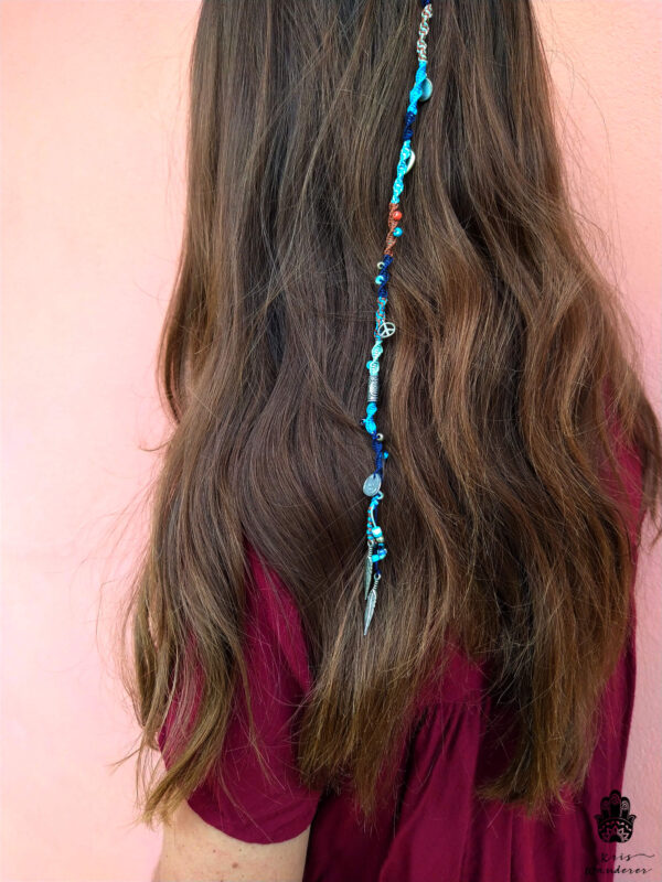 boho multicolor hair wrap extension