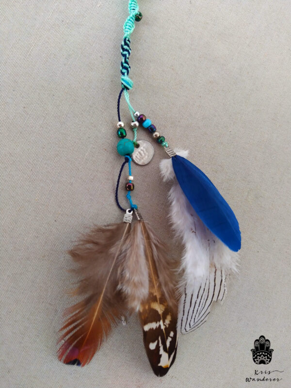 Removable Clip in Hair wrap with feathers