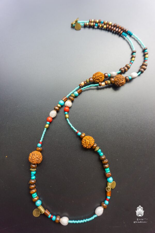 boho hippie beaded necklace for men