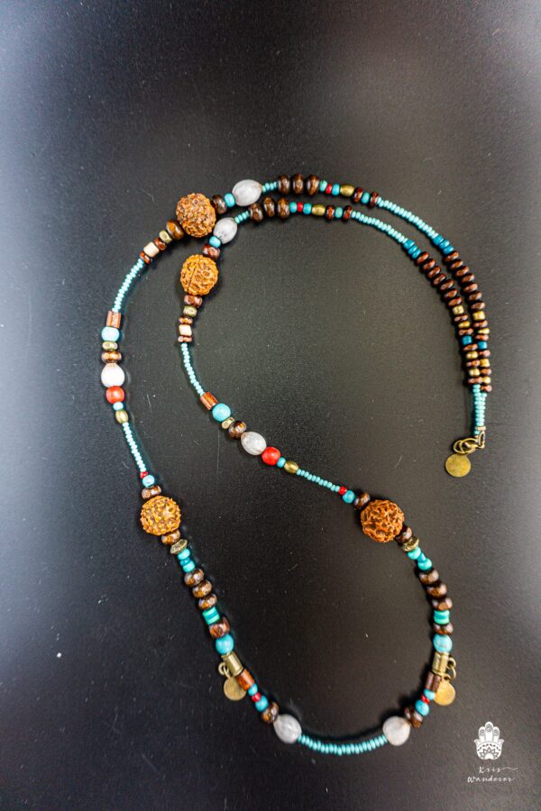 boho hippie beaded necklace for men